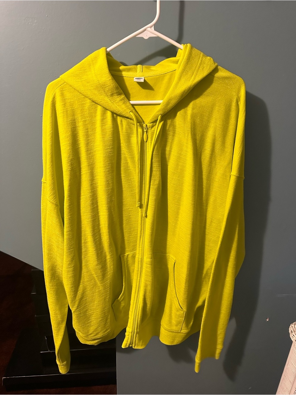 Women’s Zip Hoodie Sweatshirt- Bright Yellow